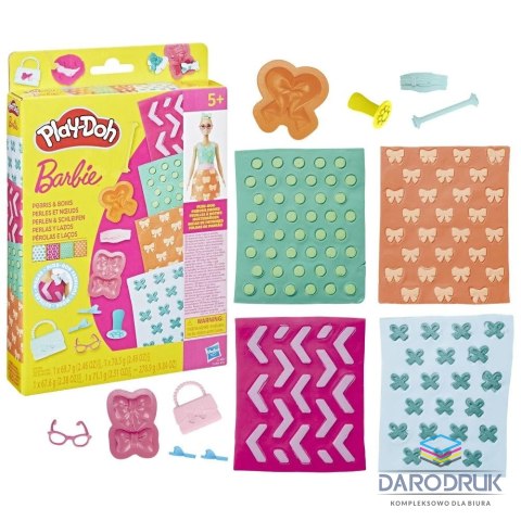 Hasbro Masa plastyczna dla dzieci BARBIE Perły i kokardy Zestaw uzupełniający mix Hasbro (G1365)