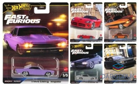 Hot Wheels Samochód SZYBCY I WCIEKLI MIX Hot Wheels (HNW46)