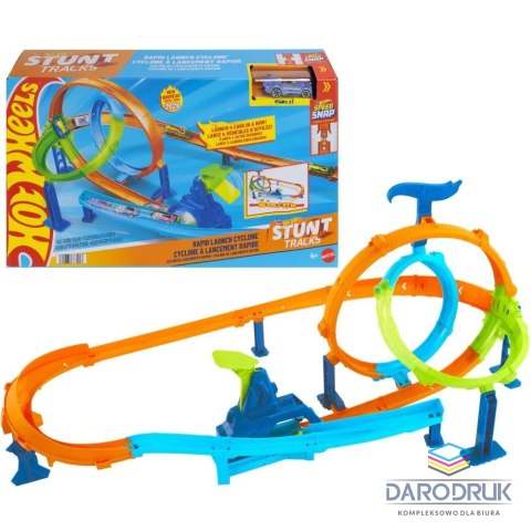 Hot Wheels Tor wyścigowy City RAJDOWY CYKLON + samochód Hot Wheels (JHK73)