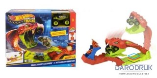 Hot Wheels Tor wyścigowy Monster Trucks Mega skok - Nokaut węża Hot Wheels (JJN44)