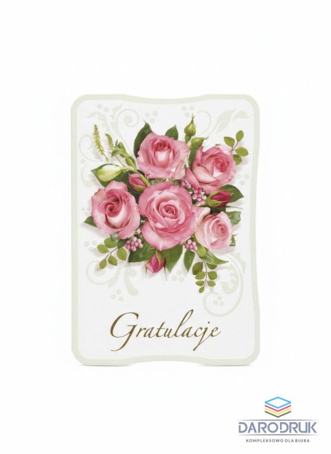 Kartka składana B6 brokat gratulacje (5902221800542)