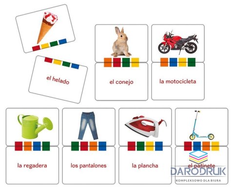 Kukuryku Karty edukacyjne PALABRAS ESPAÑOLAS Kukuryku