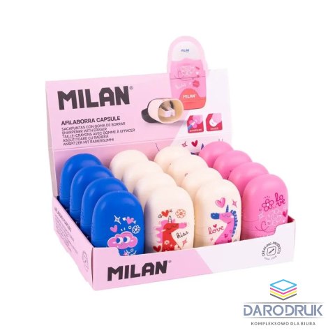 Milan Temperówko-gumka Capsule Flowicorn Milan (4701116FLC)