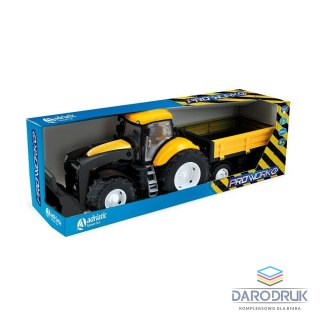 Tupiko Traktor żółty Adriatic z wywrotką i łyżką w pudełku Tupiko (TŁPWP 9209)