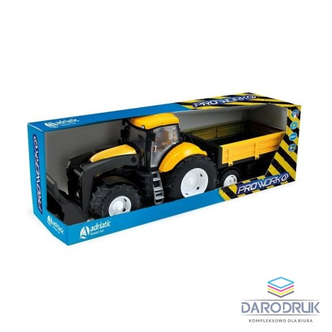 Tupiko Traktor żółty Adriatic z wywrotką i łyżką w pudełku Tupiko (TŁPWP 9209)