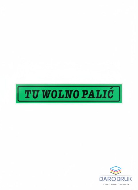 Zbimar Tabliczka informacyjna Tu wolno palic Zbimar