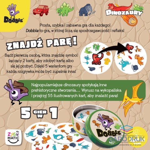 Rebel Gra strategiczna Dobble Dinozaury Rebel (3558380128328)