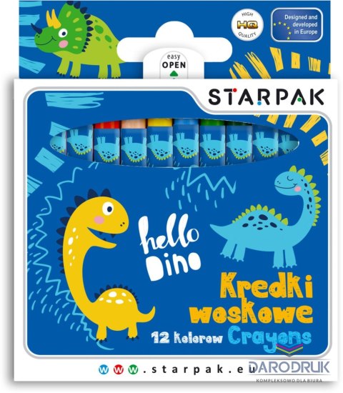 Starpak Kredki świecowe Dino 12 kol. Starpak (512004)