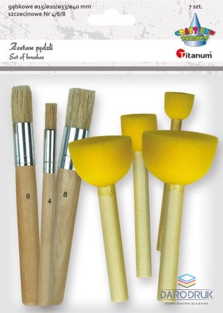 Titanum Pędzel Craft-Fun Series zestaw 7 szt. nr mix Titanum