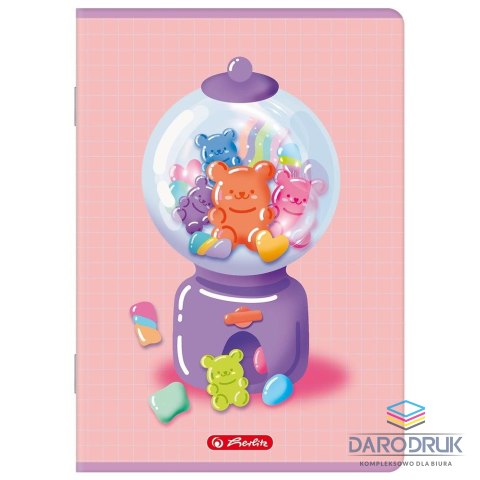 Herlitz Zeszyt A5 Jelly 16k. 70g linia podwójna kolorowa Herlitz (400206373)