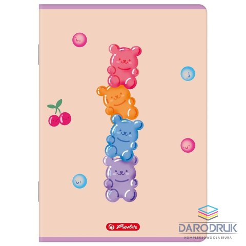 Herlitz Zeszyt A5 Jelly 16k. 70g linia podwójna kolorowa Herlitz (400206373)