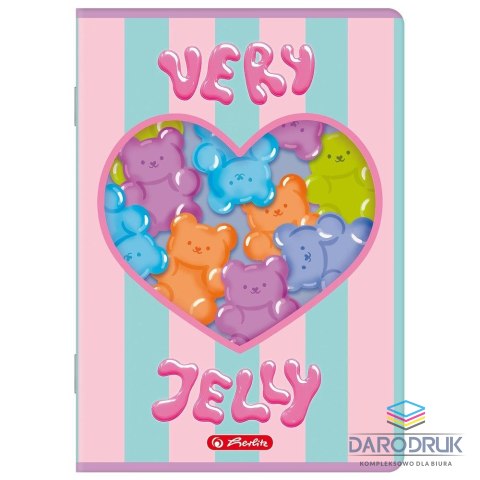 Herlitz Zeszyt A5 Jelly 16k. 70g linia podwójna kolorowa Herlitz (400206373)