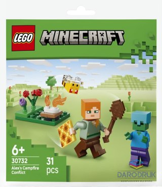 Lego Klocki konstrukcyjne Minecraft Potyczka Alex przy ognisku Lego (30732)