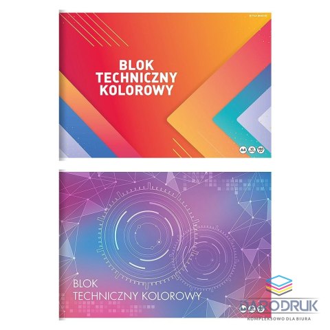 Top 2000 Blok techniczny Basic A4 kolorowy 160g 10k Top 2000 (400204141)