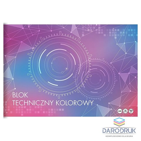 Top 2000 Blok techniczny Basic A4 kolorowy 160g 10k Top 2000 (400204141)