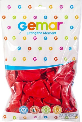 Godan Balon gumowy czerwony pastelowy 100 szt czerwony 10cal Godan (g90/45)