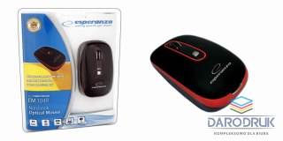 Esperanza Mysz Sirius czerwony Esperanza (EM102R)