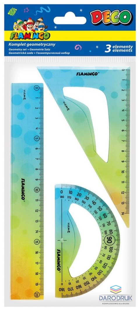 Flamingo Komplet geometryczny 3 el. Flamingo (FLKR972402)