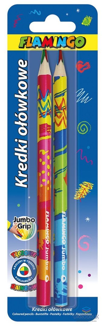 Flamingo Kredki Jumbo Tęczowe 4kol