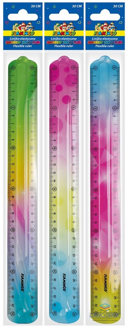 Flamingo Linijka plastikowa 30cm Flamingo (FLKR972277)
