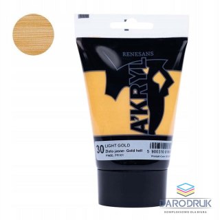 Renesans Farba akrylowa kolor: złoty jasny 100ml Renesans (30)