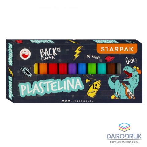 Starpak Plastelina 12 kol. dINO mix Starpak (536883)