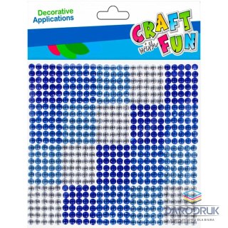 Craft With Fun Kryształki Samoprzylepne Niebieskie niebieskie Craft With Fun (501430)