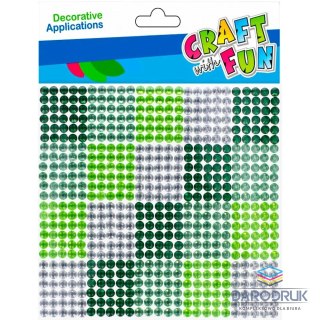 Craft With Fun Kryształki Samoprzylepne Zielone zielone Craft With Fun (501431)