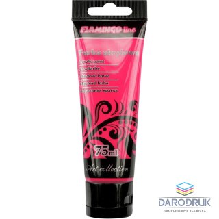 Flamingo Line Farba akrylowa Fluo kolor: różowy 75ml Flamingo Line (105)