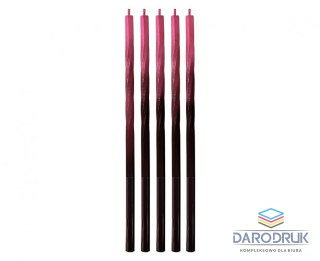 Godan Świeczka urodzinowa Świderki Ombre, czerwony/czarny, 5x5x150mm, 5 szt Godan (7C-SSOC)