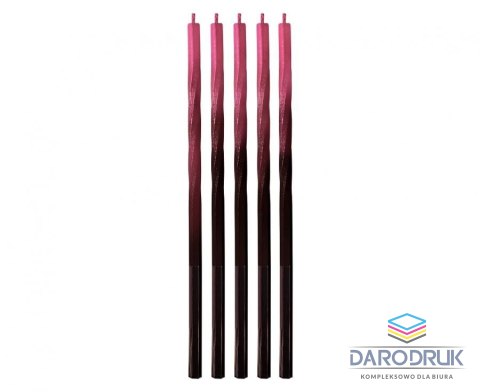 Godan Świeczka urodzinowa Świderki Ombre, czerwony/czarny, 5x5x150mm, 5 szt Godan (7C-SSOC)