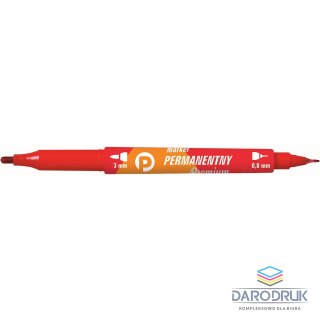 Tetis Marker permanentny wkład czerwony 3,8mm okrągła końcówka Tetis (KM501-C2)
