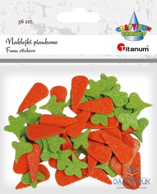 Titanum Naklejka (nalepka) Craft-Fun Series piankowe marchewki i natka Titanum (M-11)