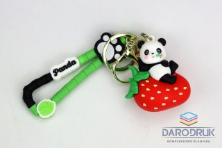 Brelok panda z zawieszką pakowany po 5 szt.
