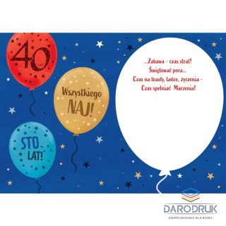 Henry Kartka składana A5 Karnet A5 40 balony Henry (5905701484089)