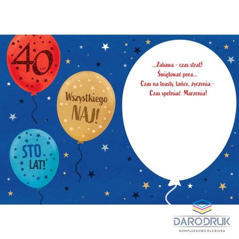 Henry Kartka składana A5 Karnet A5 40 balony Henry (5905701484089)