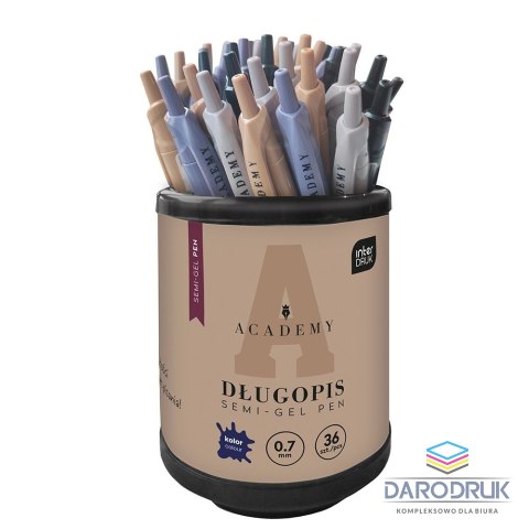Noster Długopis żelowy ACADEMY z gripem 5902277346810 wkład niebieski 0,7mm Noster (36 szt)
