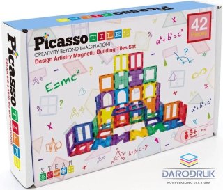 Orbico Sp. Z O.o. Klocki magnetyczne PICASSO TILES Zestaw 42 Elementy Orbico Sp. Z O.o. (PT42)