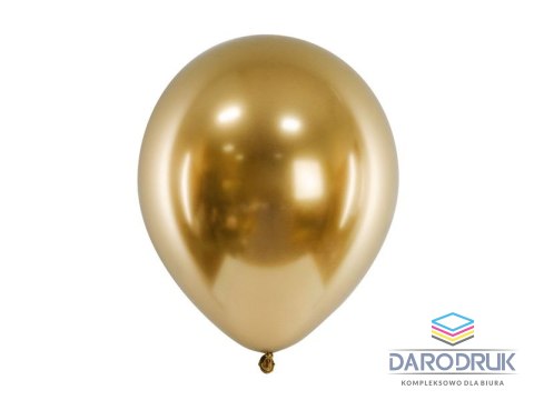 Partydeco Balon gumowy Metalizowane Glossy złoty 260mm Partydeco (CHB1-019-50)