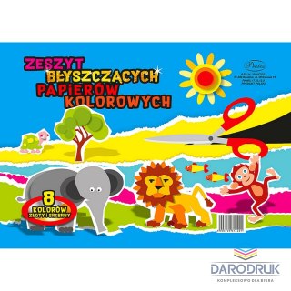 Protos Zeszyt papierów kolorowych błyszczący A5 8k Protos