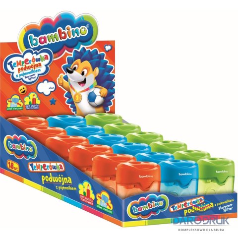 St.Right Temperówka Bambino podwójna mix plastik St.Right