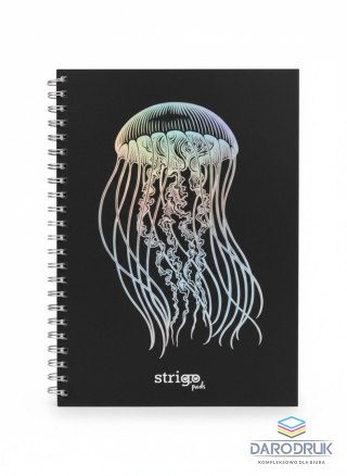 Strigo Kołozeszyt (kołonotatnik) A4 PADS GŁEBINY CZARNY MEDUZA 100k. 80g krata Strigo (PADS049)