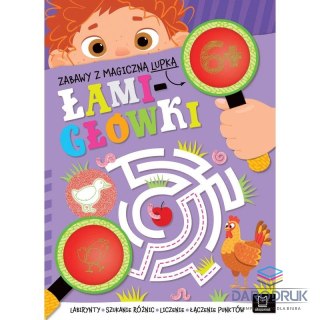 Aksjomat Książka dla dzieci Zabawy z magiczną lupką. ŁAMIGŁÓWKI 6+ Aksjomat