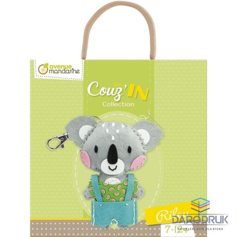 Avenue Mandarine Zestaw kreatywny dla dzieci Brelok do szycia koala Avenue Mandarine (0906)