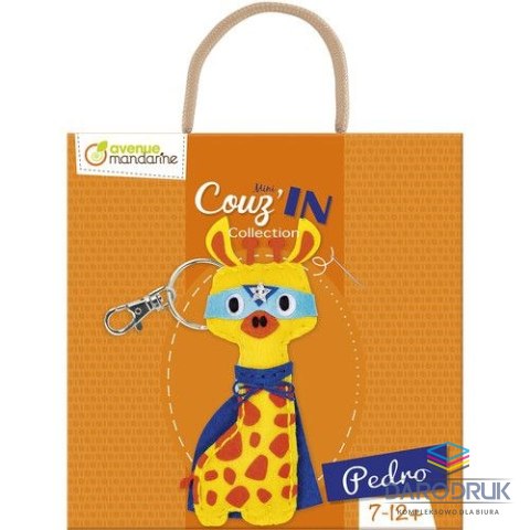 Avenue Mandarine Zestaw kreatywny dla dzieci Brelok do szycia żyrafa Pedro Avenue Mandarine (1323)
