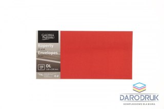 Galeria Papieru Koperta DL pearl czerwony czerwony Galeria Papieru (280158) 10 sztuk