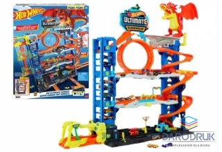 Hot Wheels Garaż City Mega atak smoka Hot Wheels (HKX48)