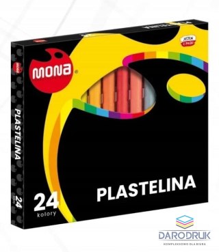 Mona Plastelina 24 kol. 24 kol mix 15g Mona