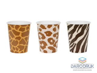 Partydeco Kubek jednorazowy Safari cętki papier 220ml Partydeco (KPP115-EU1)