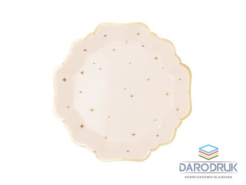 Partydeco Talerz jednorazowy gwiazdki papier śr. 210mm 6 szt Partydeco (TPP97)